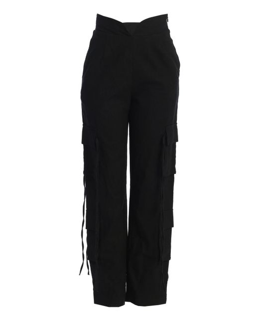 JLUXLABEL Black Better Half Linen Utility Pants