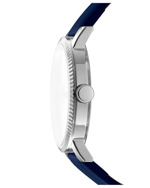 DKNY Blue Soho Maxi Leather Strap Watch