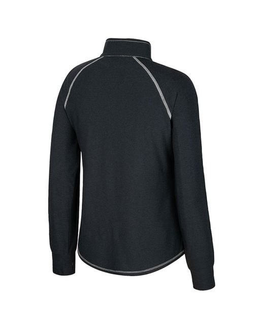 Colosseum Athletics Black Texas Longhorns Bikram Raglan Quarter-zip Sweatshirt