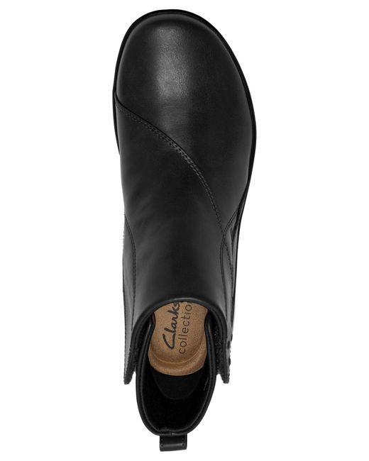 Clarks Black Kaetlyn Flow Round Toe Booties