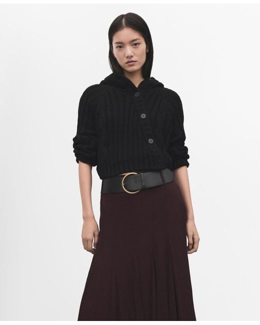 Mango Black Buttons Double-breasted Jacket