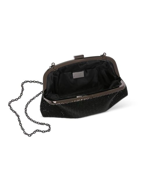 Badgley Mischka Black Woman's Brielle Moody Crystal Pouch