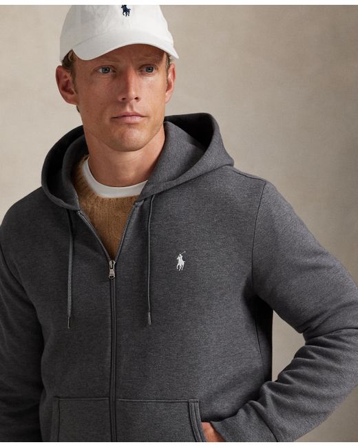 Polo Ralph Lauren Gray Double-knit Full-zip Hoodie for men