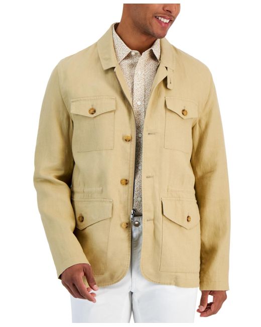 Michael Kors Natural Four-pocket Linen Safari Jacket for men