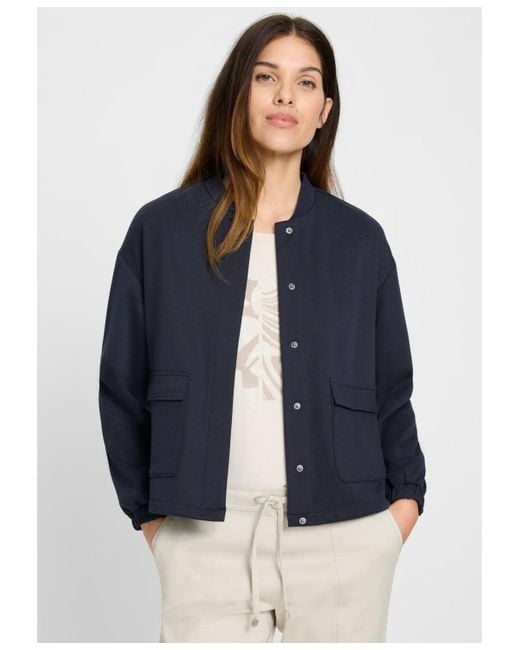 Olsen Blue Bomber Style Jacket