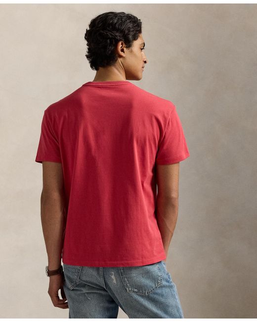 Polo Ralph Lauren Red Classic Fit Crew Neck Pocket T-shirt for men