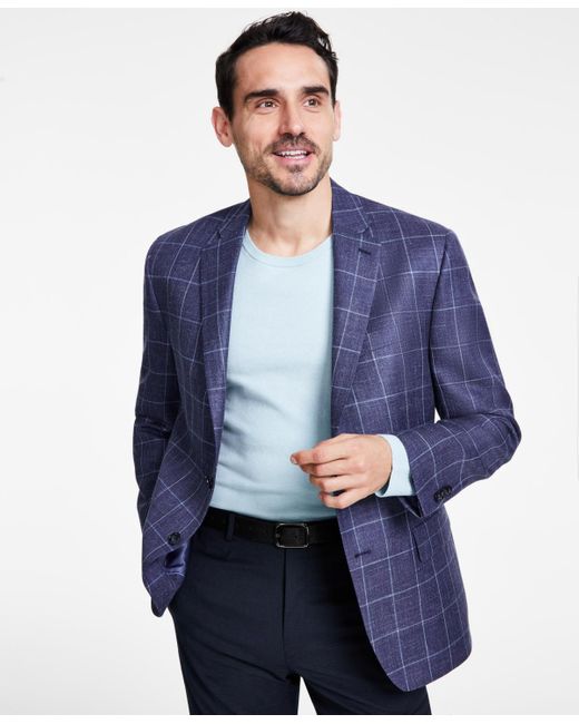 Michael Kors Blue Classic-fit Wool Blend Sport Coats for men