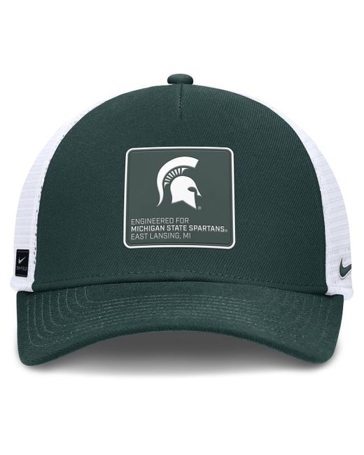 Nike Forest Green/white Michigan State Spartans 2025 On-field Rise Engineered Trucker Adjustable Hat for men