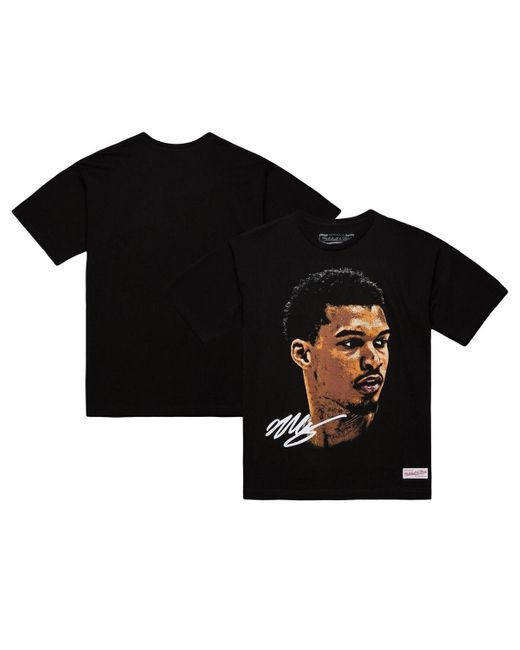 Mitchell & Ness Black And Victor Wembanyama Nba Real Big Face Player T-shirt