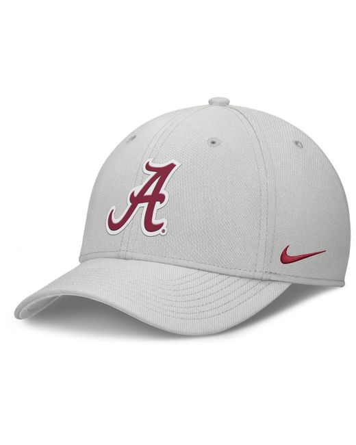 Nike Gray Alabama Crimson Tide Rise Practice Performance Adjustable Hat for men