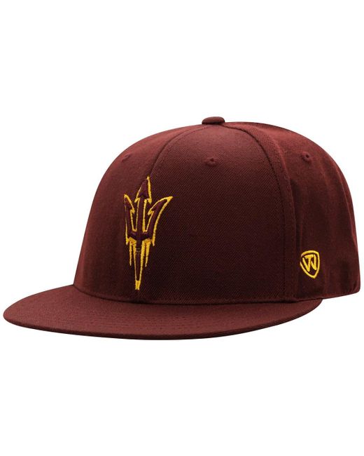 Top Of The World Red Arizona State Sun Devils Team Color Fitted Hat for men
