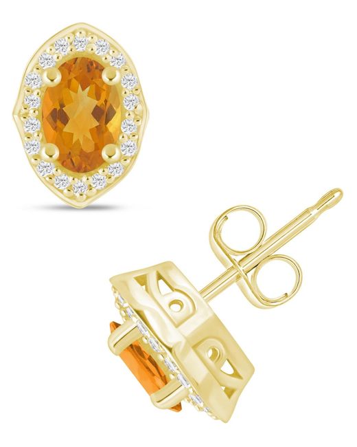 Macy's Metallic Gemstone And Diamond ((1/5 Ct. T.w.