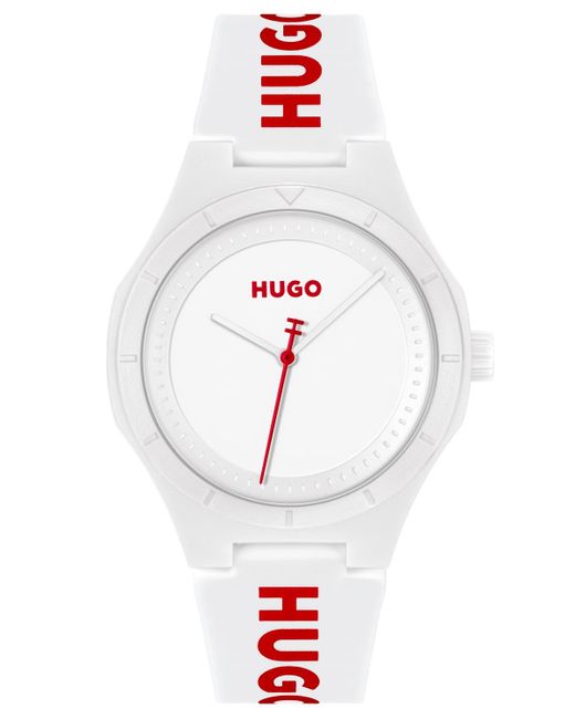 HUGO White Lit For Him Quartz Watch 42mm for men