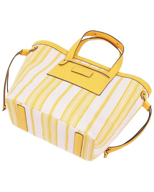 Tommy Bahama Yellow Canvas Stripe Large Tote