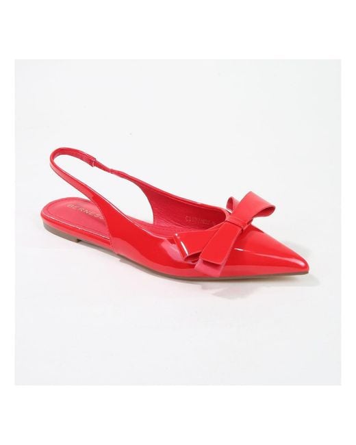 BERNESS Red Cinnamon Slingback Flats