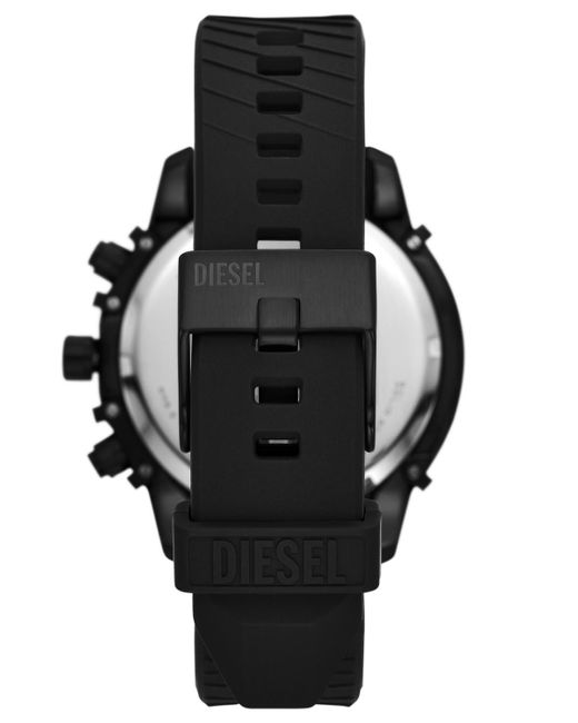 DIESEL Griffed Chronograph Silicone Watch 48mm Gift Set in Black for Men |  Lyst