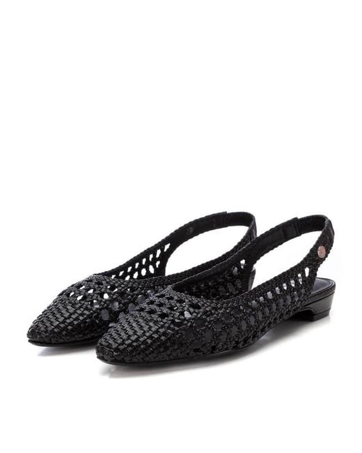 Xti Black Slingback Flats