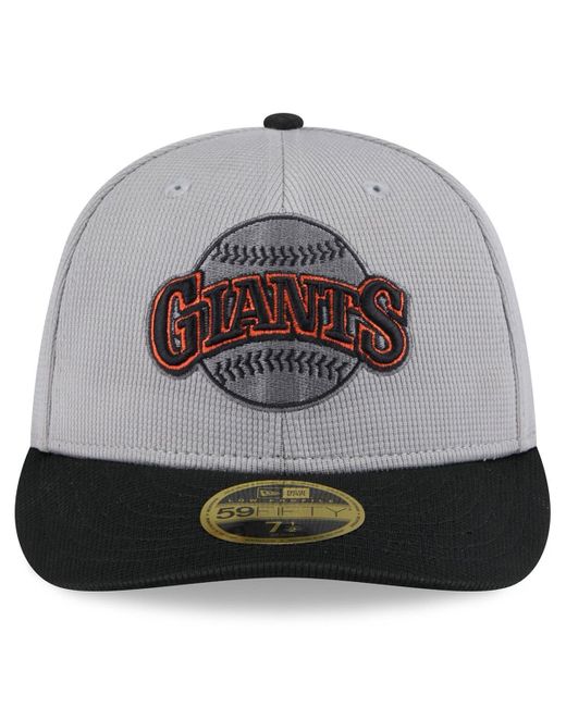 KTZ Gray/black San Francisco Giants 2025 Batting Practice Low Profile 59fifty Fitted Hat for men