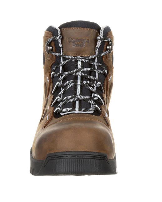 Georgia Boot Brown Amplitude Composite Toe Waterproof Work Boot for men