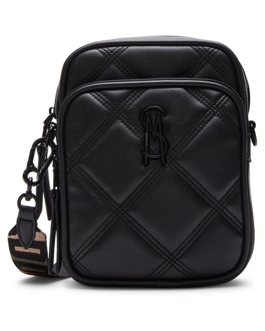 Steve Madden Black Drakee Quilted Small Crossbody Bag