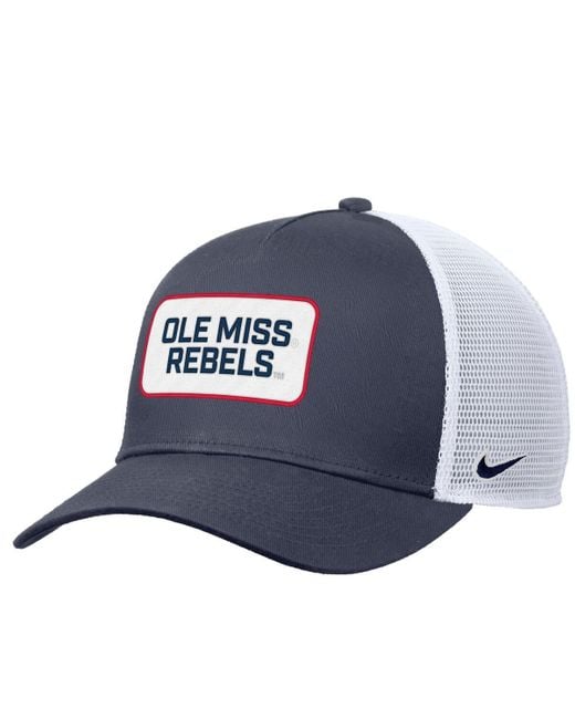 Nike Blue Ole Miss Rebels 2025 On-field Rise Trucker Adjustable Hat