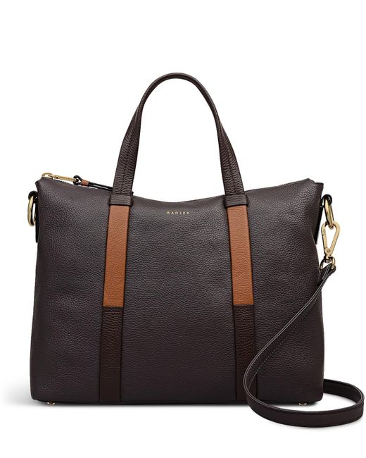 Radley Black Waterloo Way Medium Zip Top Satchel Bag