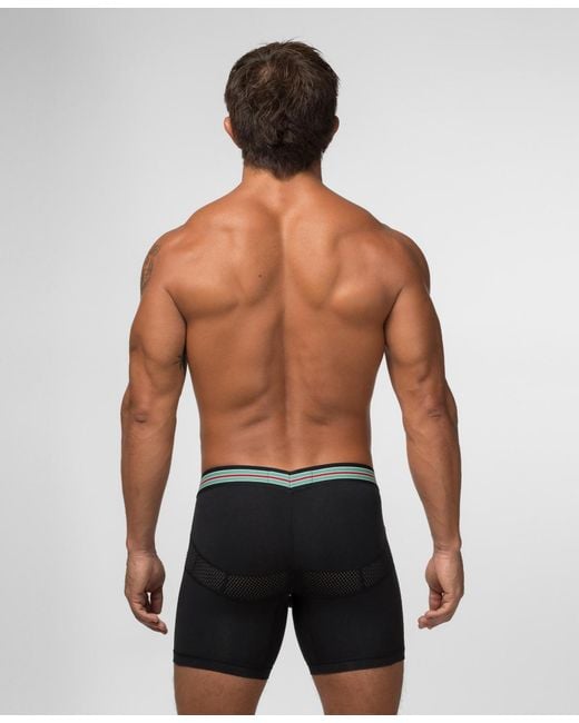 Rounderbum Black Varsity Anatomic Boxer Brief for men