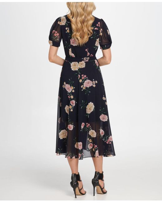 navy blue midi shirt dress