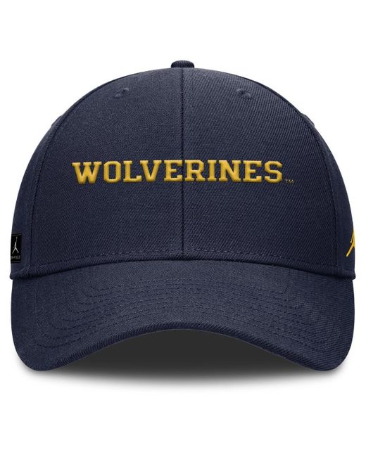 Nike Blue Michigan Wolverines 2025 On-field Rise Performance Adjustable Hat for men