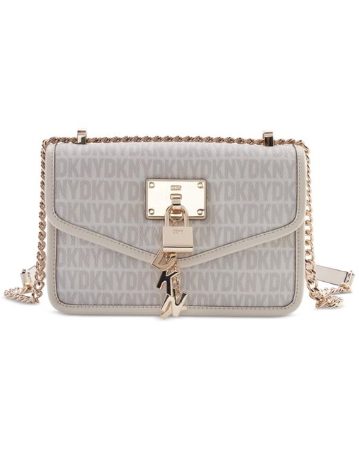 DKNY Elissa Small Flap Shoulder Bag in Metallic Lyst