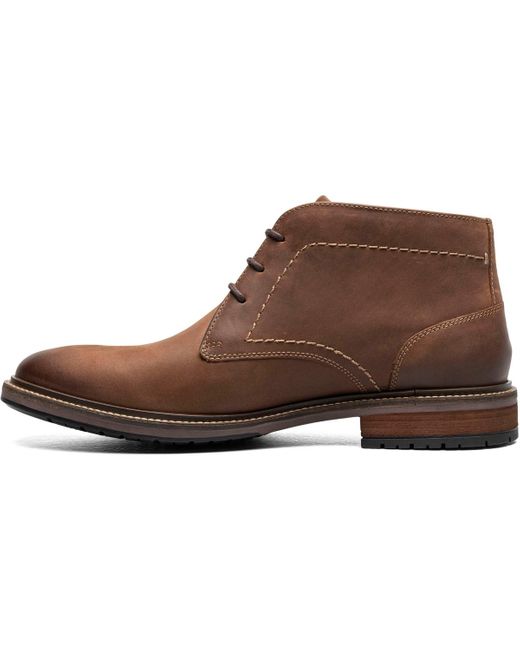Florsheim Brown Forge Plain Toe Chukka Boots for men