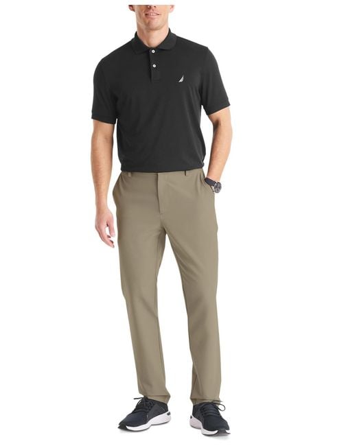 Nautica Natural Signature Slim-fit Flat-front Performance Pants for men