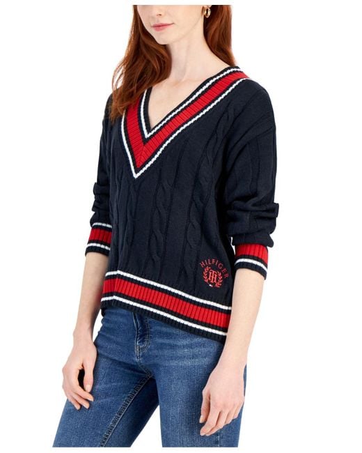 Tommy hilfiger crop on sale sweater women's