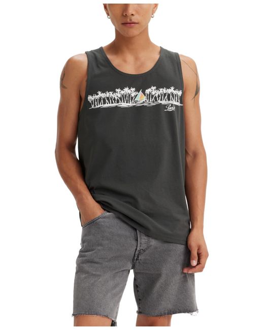 Levi's Gray Relaxed-fit Sailboat Graphic Tank for men