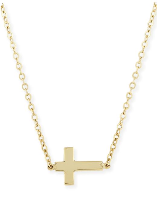 Macy's Metallic Sideways Cross Necklace Set