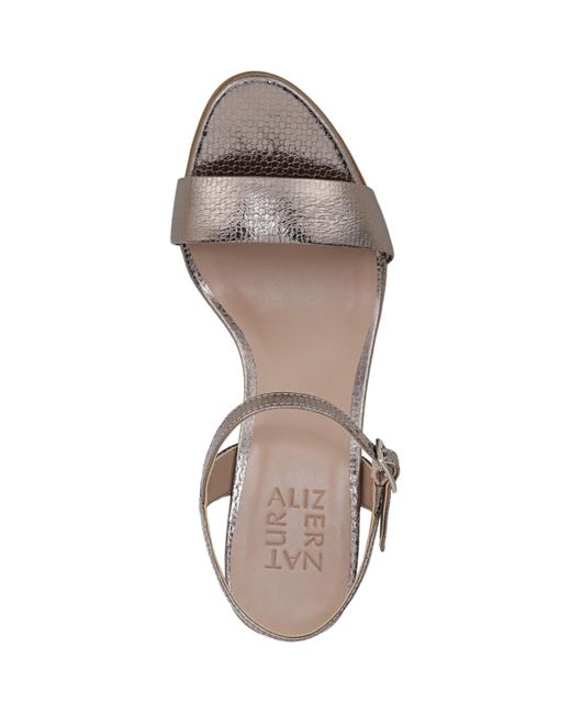 Naturalizer Metallic Bristol Block Heel Dress Sandals