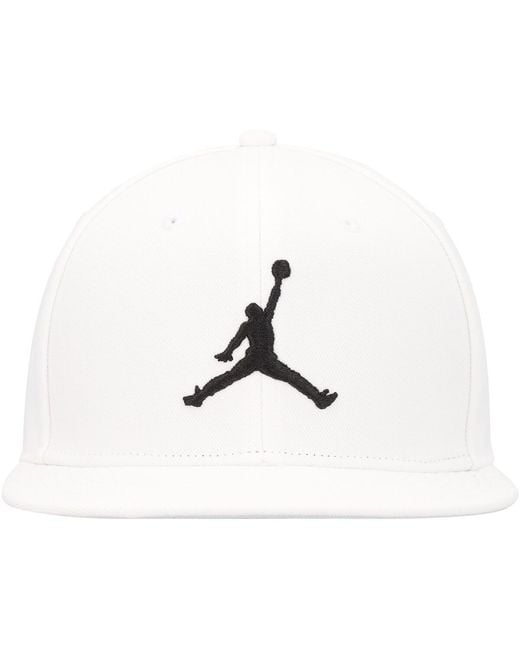 Nike White Pro Jumpman Snapback Hat for men