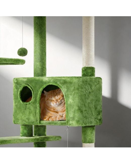 Aronkl Green Multi-level Cat Tree Tower