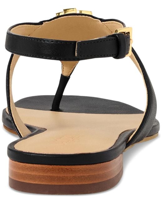 Ralph Lauren Everly Thong Flat Sandals in Metallic | Lyst