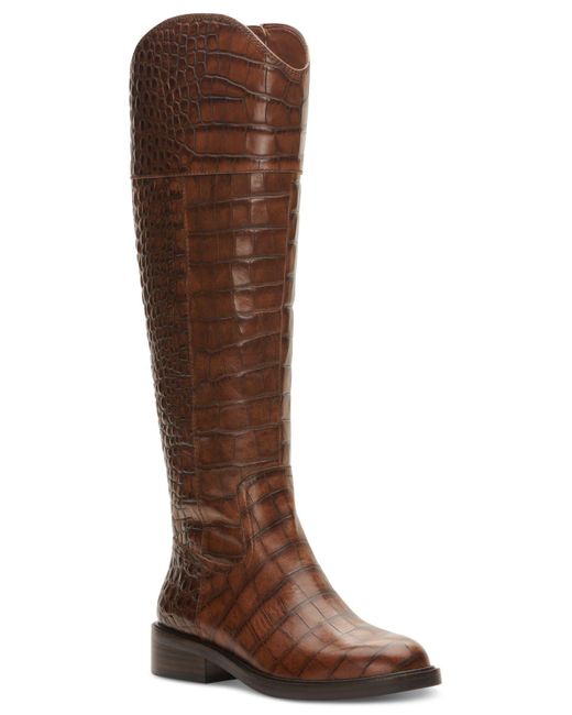 Vince Camuto Leather Alfella Knee-high Riding Boots in Brown | Lyst