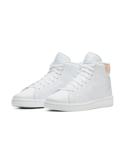 Nike Leather Court Royale 2 Mid High Top Casual Sneakers From Finish Line  in White - Lyst