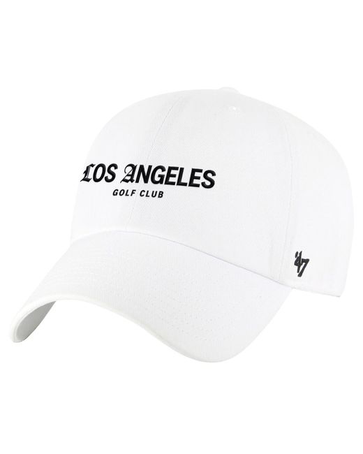 '47 White Tgl Los Angeles Golf Club Script Clean Up Adjustable Hat for men