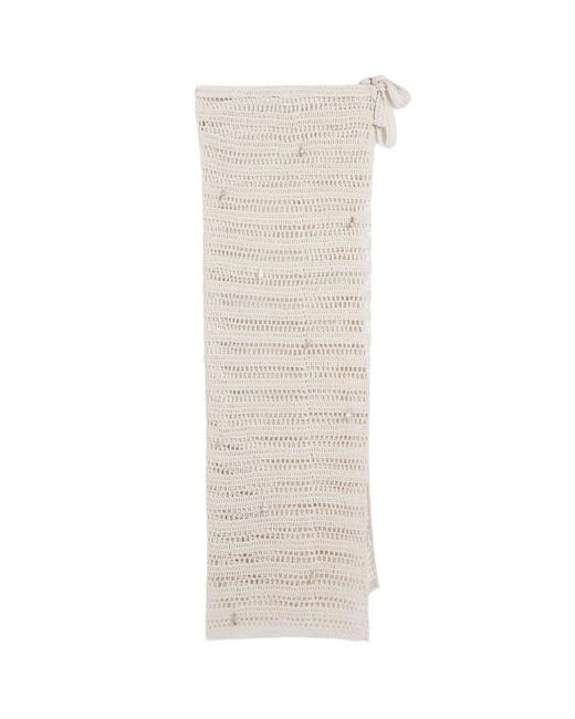 Desigual White Openwork Pareo