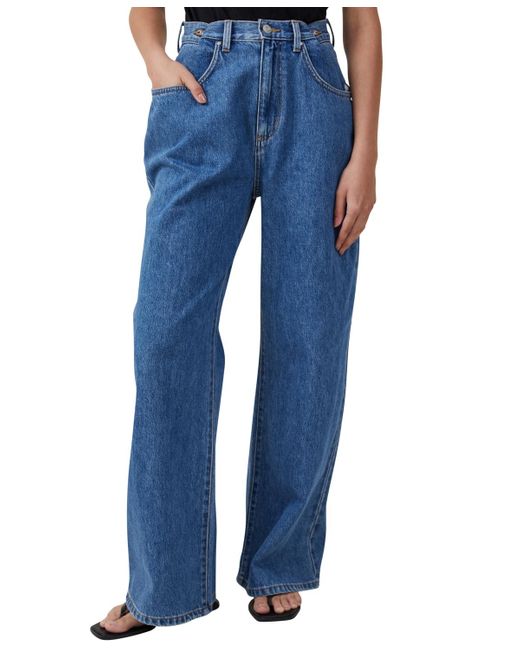 Cotton On Blue Adjustable Wide Jeans