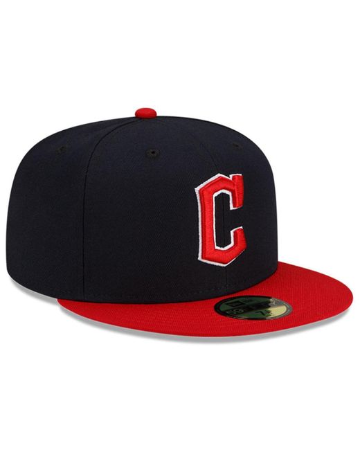 Men's New Era Navy/Red Cleveland Guardians Authentic Collection On-Field Home Low Profile 59FIFTY Fitted Hat