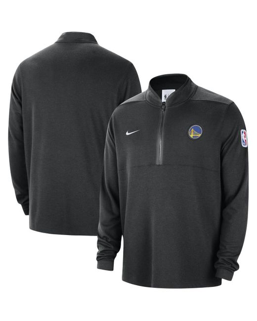 Nike Black Golden State Warriors Authentic Performance Half-zip Jacket for men