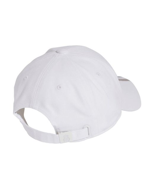 Adidas White And Real Madrid 3-stripe Dad Adjustable Hat