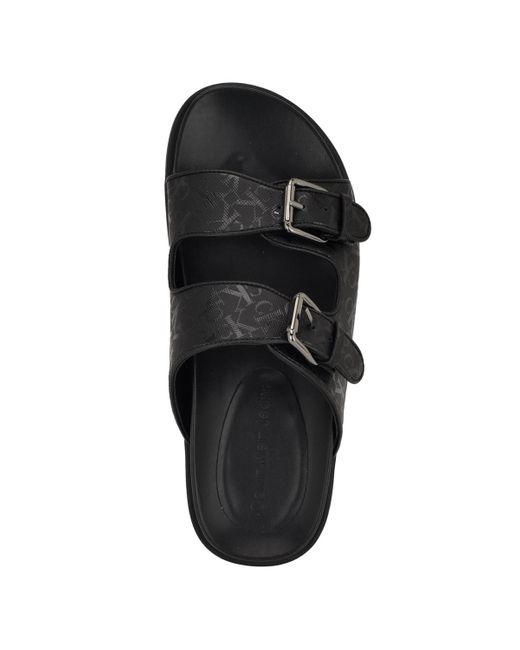 Calvin Klein Black Vibe Double Band Slip-on Flat Sandals