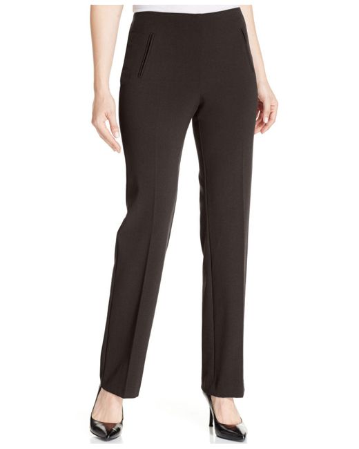 Style & Co. Brown Tummy-control Pull-on Pants