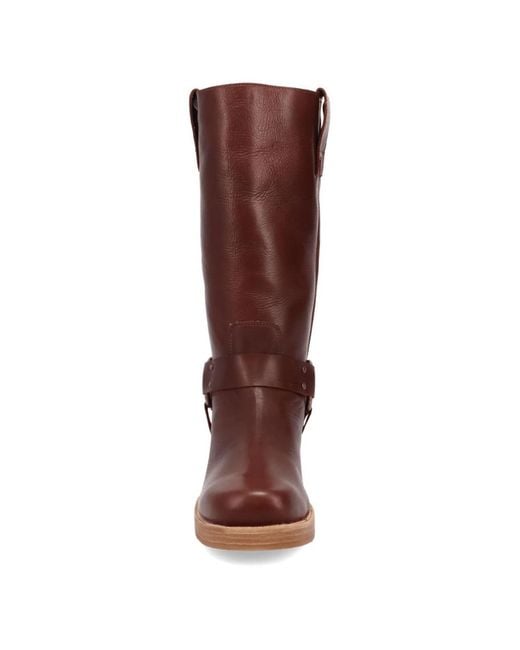 Dingo Brown Rip Leather Boot for men